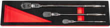Load image into Gallery viewer, BOXO 3Pc 1/4&quot;, 3/8&quot; &amp; 1/2&quot; 90T Flex-Head Ratchet Set with Lock
