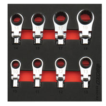 Load image into Gallery viewer, BOXO 8Pc 3/8&quot; Flex-Head Reversible Deep Box Ratcheting Wrench Heads
