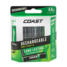 Load image into Gallery viewer, COAST Zithion-X Rechargeable Batteries Pack of 4 (AAA/AA)
