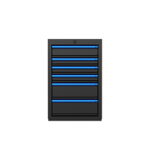 Load image into Gallery viewer, BOXO PRO Gloss Finish Half Height 6 Drawer Cabinet - Various Trim Colours Available
