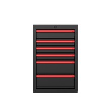 Load image into Gallery viewer, BOXO PRO Gloss Finish Half Height 6 Drawer Cabinet - Various Trim Colours Available
