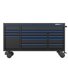 Load image into Gallery viewer, BOXO PRO 72&quot; Gloss Finish 14 Drawer Roll Cabinet - Various Trim Options Available
