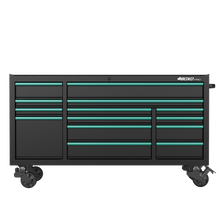 Load image into Gallery viewer, BOXO PRO 72&quot; Gloss Finish 14 Drawer Roll Cabinet - Various Trim Options Available
