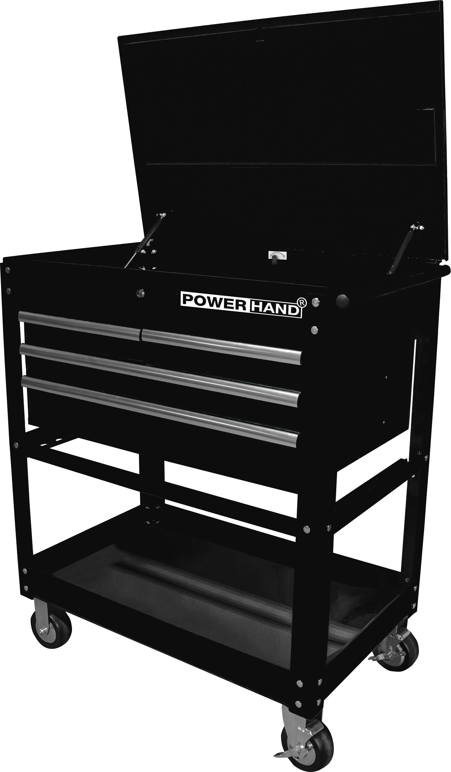 POWERHAND 4 Drawer Tool Cart - Black