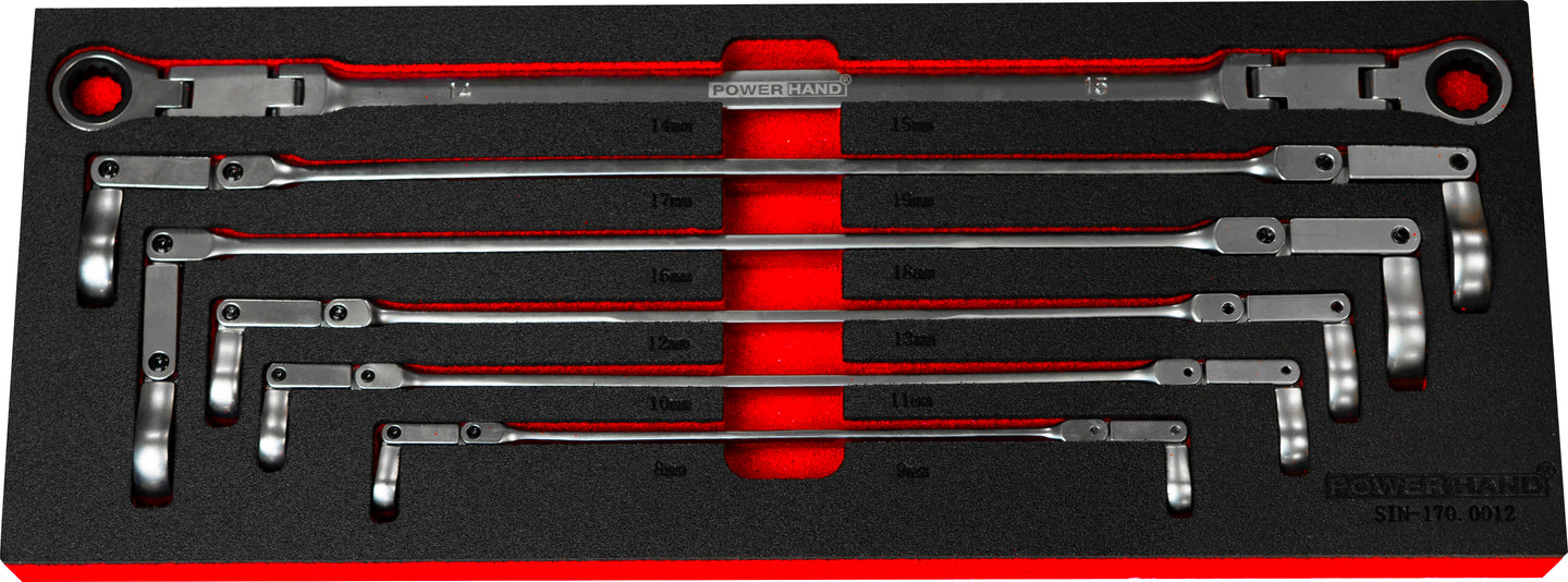 POWERHAND 6Pc XL Flexible Ratchet Wrench Set