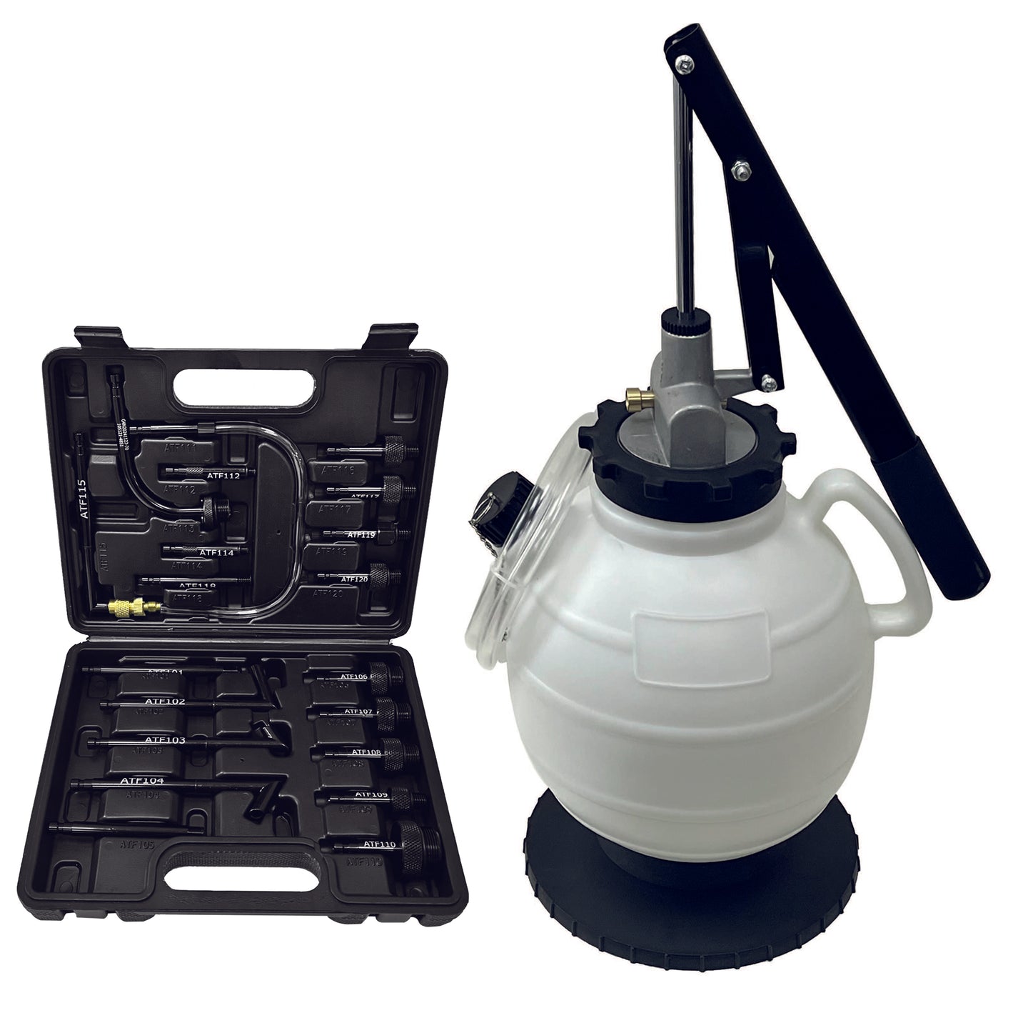 POWERHAND Manual 7.5L ATF Oil Dispenser with 18Pc Refill Adaptor Set
