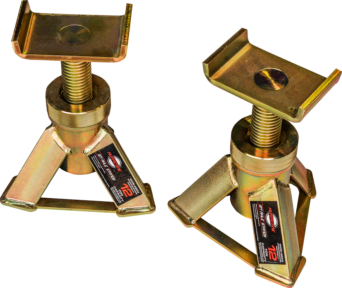 HURRICANE 12T Zinc Coated Axle Stands - Pair