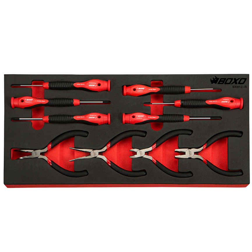 BOXO 10Pc Precision Screwdriver & Mini Pliers Set