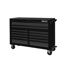 Load image into Gallery viewer, BOXO 53&quot; 12 Drawer Roll Cabinet with Drawer Trim Pack - Black Body with Trim Colour Options
